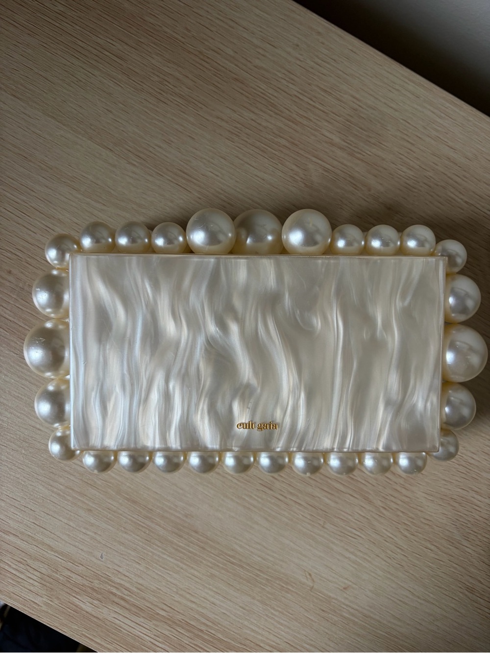 Cult Gaia Eos Box Clutch in Pearl - Picture 5 of 16